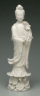 Porcelain figure of Guanyin, standing