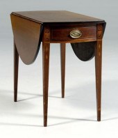 Federal style inlaid Pembroke table  9205b
