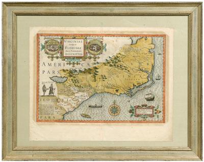17th century map of Virginia Florida  92080