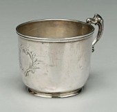 Charleston coin silver mug, rounded