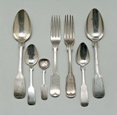 Charleston coin silver flatware: tablespoons,