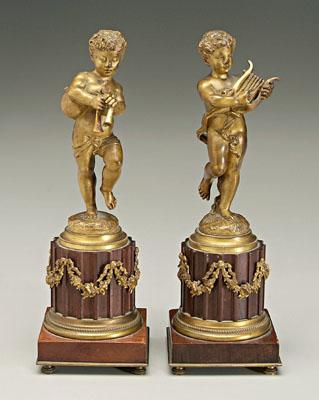Pair of Bronzes after Moreau putti 9217f