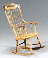 Paint decorated Windsor rocking chair,