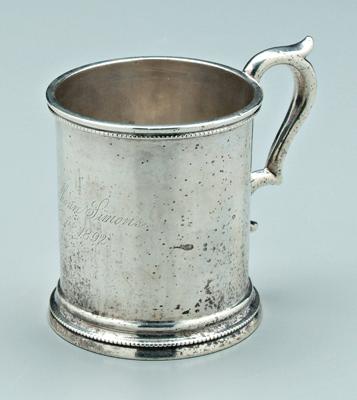 Charleston coin silver mug round 9261c