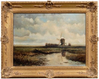 Dutch School landscape painting  926b5
