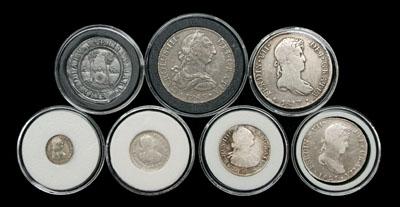 64 Spanish Colonial silver coins  924b8