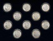 20 BU Morgan silver dollars: 16 Morgan