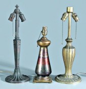 Three early 20th century lamp bases: