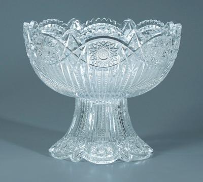 Cut glass punch bowl and stand  927c4