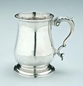 George III English silver mug  9284d