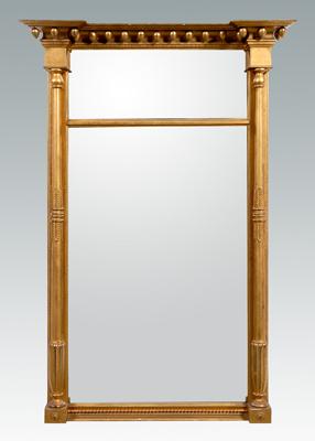 Federal gilt wood pier mirror, carved and