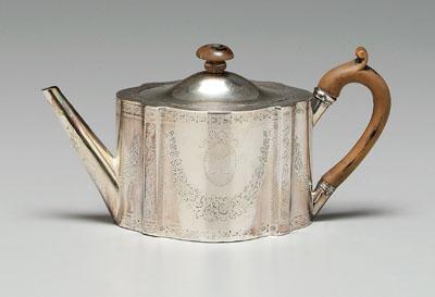 George III English silver teapot  92f1b