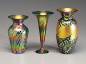 Three Lundberg art glass vases 92bfb