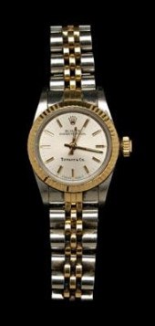 Ladys Tiffany/Rolex watch, Oyster Perpetual,
