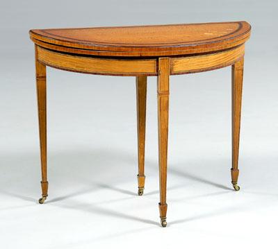 George III style inlaid games table  92c5e
