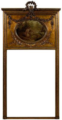 Trumeau mirror frame inset within 92cad