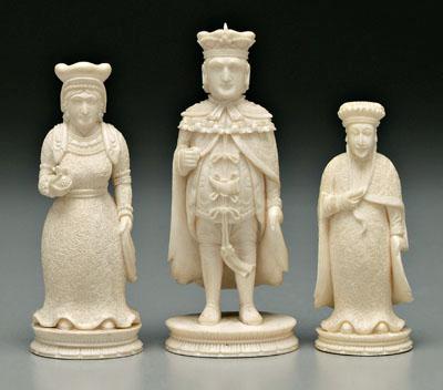 Three Chinese export chess pieces  9312b