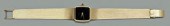 18 kt. gold wristwatch, black enamel