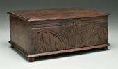Oak Bible or document box carved 9317f