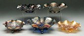 Five carnival glass bowls    931c8
