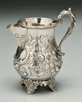 Coin silver pitcher pear   9324f