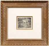 Rembrandt etching (Rembrandt Van Rijn,