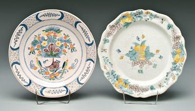 Two Delft shallow bowls one with 932cb