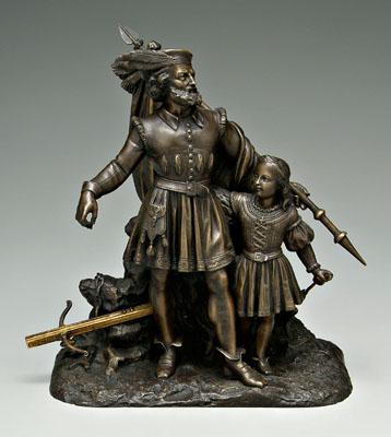 Continental bronze figural group  932ff
