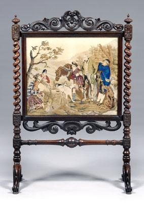 British Victorian carved fire screen  93300
