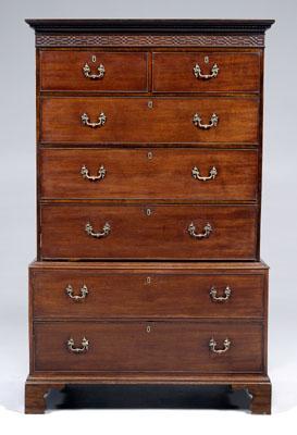Chippendale mahogany chest on chest  9331b
