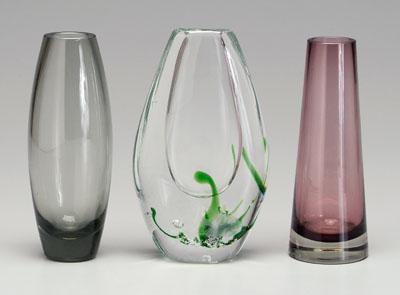 Three modern glass vases Vicke 92fbd