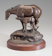 Suzann Fiedler equestrian bronze 92feb