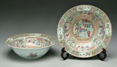 Pair Chinese porcelain bowls, Canton