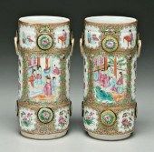 Pair Chinese porcelain vases, Canton