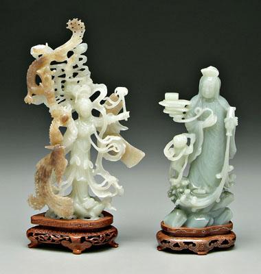 Two Chinese carved hardstone figures  9311c