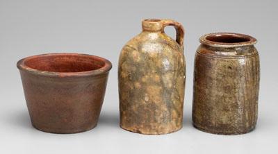 Three pieces pottery salt glazed 93580