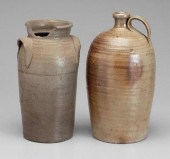Two pieces North Carolina stoneware,