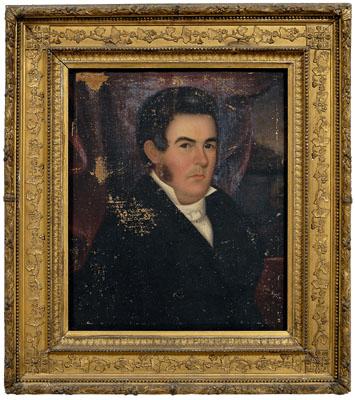 Southern School portrait and frame  9361b