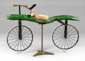 Downhill racer bicycle, folk art bicycle