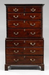 Chippendale mahogany chest on chest  936c9