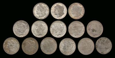 Fourteen U S silver dollars nine 933c0
