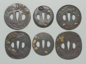 Six Japanese iron tsuba all kinko 933cb