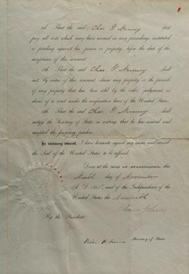 Andrew Johnson Civil War pardon  93408