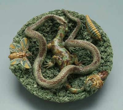 Palissy style majolica figural 93a51