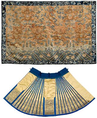 Chinese skirt, robe fragment: woman&#39;s