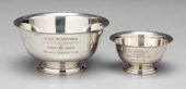 Two Revere style sterling bowls: one
