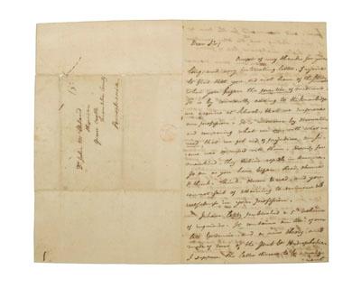 Benjamin Rush autograph letter  93899