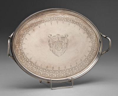 George III English silver tray  93da1