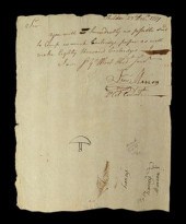 Francis Marion signed war letter, three-line