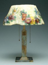 Pairpoint puffy lamp, Devonshire shade